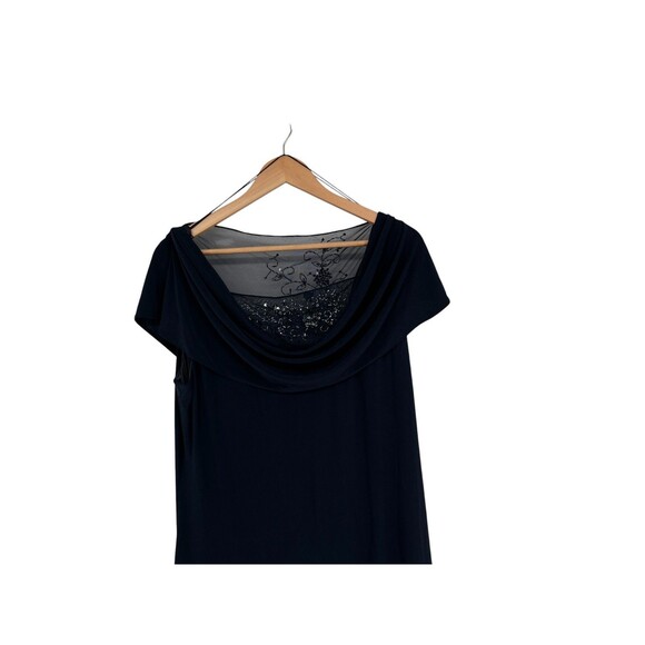 Patra Dress Women's Size 18 Navy Maxi Floral Beads Sequins Embroidery - Picture 3 of 8